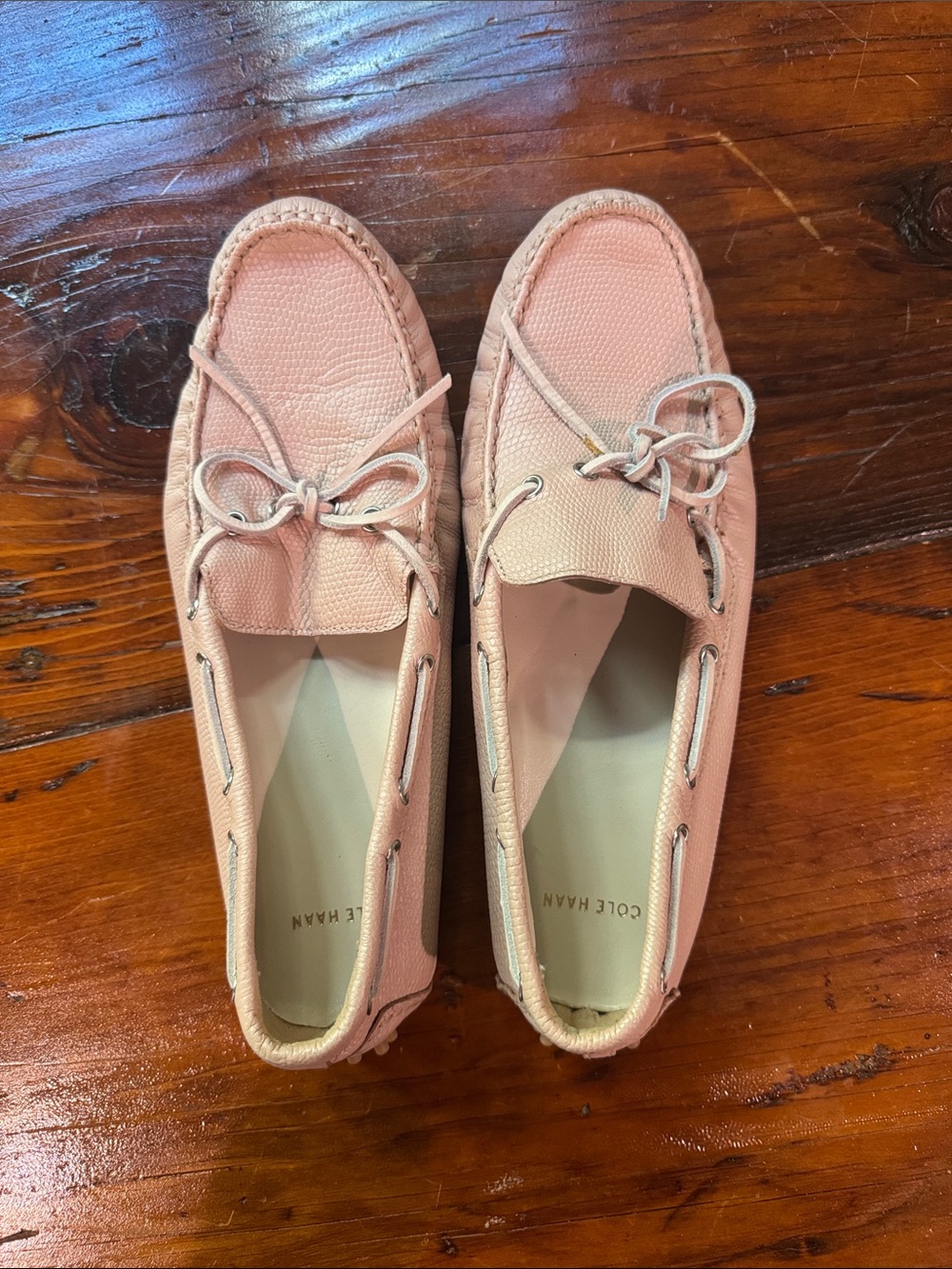 Cole Haan Pink Leather Loafers